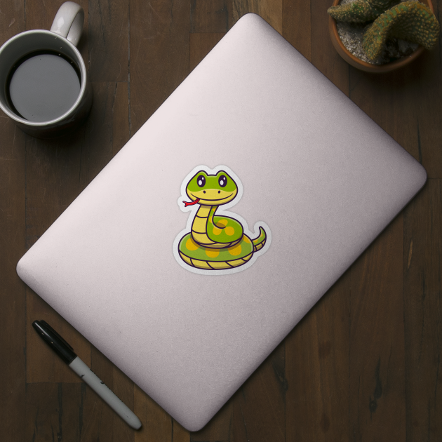 Cute Green Snake by Catalyst Labs